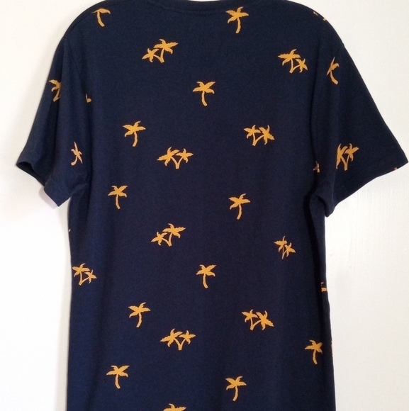 Denim & Flower Rick Singh short sleeve shirt with yellow palm trees boys XL - Picture 5 of 5